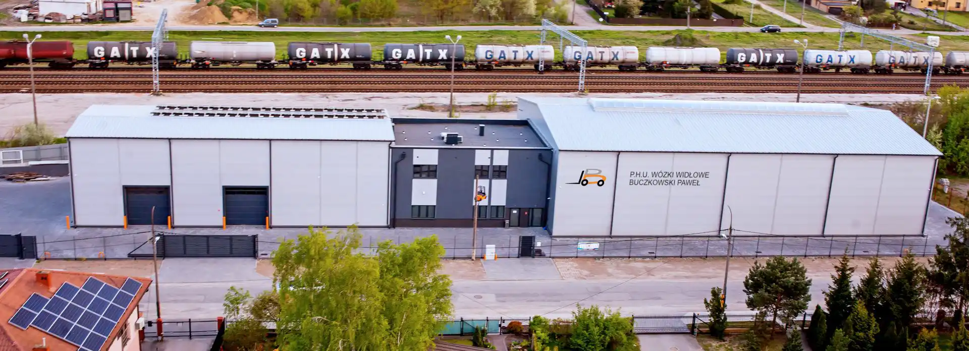 Siedziba i magazyn firmy Wózki Serwis w Nowym Dworze Mazowieckim ul. Sportowa 1